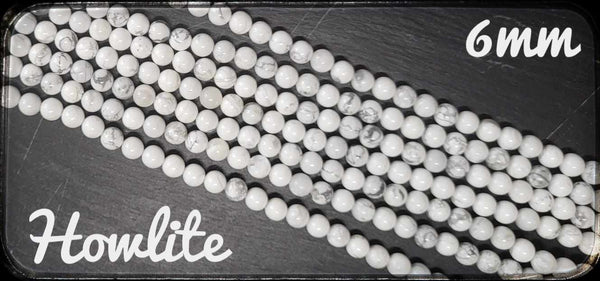 Howlite ronde en fil - 6mm