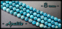 Apatite ronde en fil - 8mm