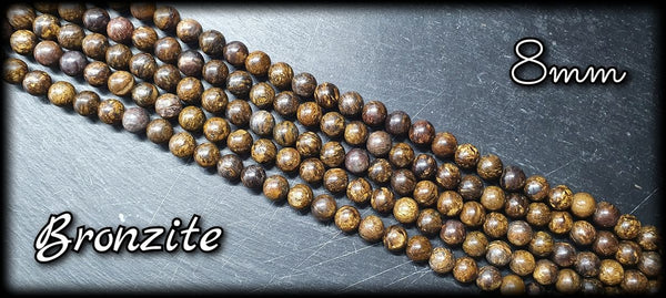 Bronzite ronde en fil - 8mm